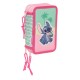 канцеларски,принадлежности,safta,stitch,ice,cream,triple,pencil,case,37,pieces,pink,(multicolor)