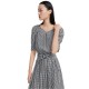 рокля,дамски,поли,и,рокли,lily,plaid,lace,up,short,sleeve,short,dress,black,(grey)