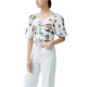 дамски,блузи,дамски,ризи,lily,printed,short,sleeve,blouse,white