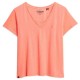 тениска,дамски,тениски,superdry,studios,slub,emb,vee,short,sleeve,t,shirt,orange,(fluro,coral)