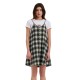 рокля,дамски,поли,и,рокли,santa,cruz,sundance,skater,sleeveless,short,dress,green,(navy,green,check)