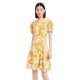 рокля,дамски,поли,и,рокли,lily,french,square,neck,dress,pumpkin,(yellow)