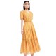 рокля,дамски,поли,и,рокли,lily,printed,high,waist,dress,pumpkin,(orange)