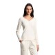 тениска,дамски,пижами,emporio,armani,warm,rib,v,long,sleeve,pyjama,t,shirt,white,(ivory)