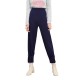 панталони,дамски,панталони,lily,casual,flat,machine,straight,pants,navy,blue,(blue)