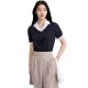дамски,блузи,дамски,ризи,lily,colorful,draped,shirt,black