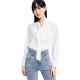 дамски,блузи,дамски,ризи,lily,elegant,flutter,tie,shirt,white