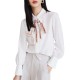 шал,дамски,блузи,дамски,ризи,lily,printed,scarf,shirt,white