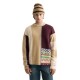 блуза,мъжки,пуловери,scotch,&,soda,loose,fit,patchwork,sweater,brown,(brown)