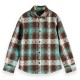 карирана,риза,детски,ризи,scotch,&,soda,flannel,checked,long,sleeve,shirt,green,brown,(agate,green,abstract,check)