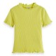 тениска,детски,тениски,scotch,&,soda,mock,ribbed,slim,fit,short,sleeve,t,shirt,yellow,(limeade)