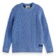 блуза,детски,блузи,scotch,&,soda,regular,fit,cable,knitted,sweater,blue,(faded,denim,melange)