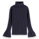 блуза,детски,блузи,scotch,&,soda,rib,slim,fit,high,neck,sweater,sky,captain,melange