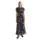 рокля,дамски,поли,и,рокли,scotch,&,soda,gathered,short,sleeve,long,dress,black,(black,mountain)
