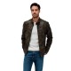 яке,мъжки,якета,salsa,jeans,21010229,regular,fit,leather,jacket,dark,brown,(brown)