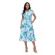 дънки,дамски,поли,и,рокли,salsa,jeans,floral,print,regular,fit,midi,dress,medium,blue,(white)