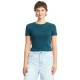 тениска,мъжки,тениски,дамски,тениски,volcom,stone,tight,crop,short,sleeve,t,shirt,blue,(emerald,green)