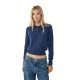 сако,дамски,блузи,с,яка,balmohk,knit,long,sleeve,polo,blue,navy,blazer