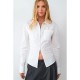 риза,с,дълъг,ръкав,дамски,блузи,дамски,ризи,balmohk,poplin,zipper,long,sleeve,shirt,white,clear,white,melange