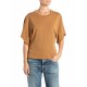 тениска,дамски,тениски,replay,w3466a.000.23792d,short,sleeve,t,shirt,brown,(camp,bronze)