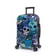 куфари,tokyoto,luggage,blue,skulls,trolley,bag,blue