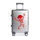куфари,tokyoto,luggage,silver,skull,trolley,bag,silver