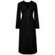 рокля,дамски,поли,и,рокли,billabong,cool,night,long,sleeve,long,dress,black,(black,pebble)