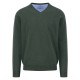 блуза,мъжки,пуловери,fynch,hatton,1514211,v,neck,sweater,dark,ivy,(green)