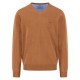 блуза,мъжки,пуловери,fynch,hatton,1514211,v,neck,sweater,hazel,(brown)