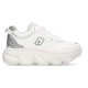 маратонки,дамски,маратонки,liu·jo,steffy,01,trainers,tumbled,leather,glit,white,silver,(white)