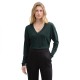 тениска,дамски,тениски,tom,tailor,mix,mesh,v,neck,long,sleeve,t,shirt,dark,sapphire,green,(green)