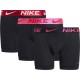 боксерки,мъжко,бельо,nike,dri,fit,essential,brief,boxers,3,units,black,hyper,pink,uni,red,black,shine,(black)