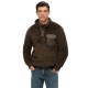 блуза,мъжки,пуловери,superdry,high,pile,half,zip,sweatshirt,brown,(slate,brown)