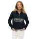 блуза,дамски,пуловери,дамски,плетени,дрехи,superdry,slouchy,graphic,half,zip,sweater,eclipse,navy,(black)