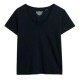 тениска,дамски,тениски,superdry,studios,slub,emb,vee,short,sleeve,t,shirt,eclipse,navy,(black)