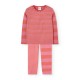 пижама,детски,пижами,boboli,ribbed,striped,pyjama,orange,pink,(multicolor)