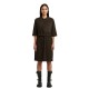 рокля,дамски,поли,и,рокли,g,star,half,placket,short,sleeve,dress,brown,(deep,brown)