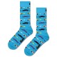 чорапи,мъжки,чорапи,happy,socks,car,stripe,crew,socks,blue,(blue)