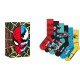 чорапи,мъжки,чорапи,happy,socks,marvel,spider,man,gift,set,crew,socks,6,pairs,black