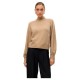 блуза,дамски,пуловери,дамски,плетени,дрехи,vero,moda,leaf,high,neck,sweater,silver,mink,melange