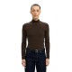 тениска,дамски,тениски,selected,manja,long,sleeve,high,neck,t,shirt,brown,(delicioso)