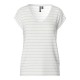тениска,дамски,тениски,pieces,billo,lurex,stripes,short,sleeve,t,shirt,bright,white,wide,gold,lurex,(white)