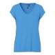тениска,дамски,тениски,pieces,billo,solid,short,sleeve,v,neck,t,shirt,azure,blue,(blue)