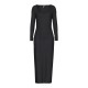 рокля,дамски,поли,и,рокли,pieces,iris,long,sleeve,long,dress,black