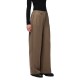панталони,дамски,панталони,pieces,kamil,wide,leg,high,waist,pants,morel,(brown)