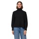 блуза,дамски,пуловери,дамски,плетени,дрехи,pieces,malou,high,neck,sweater,black