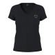 тениска,дамски,тениски,pieces,new,billy,short,sleeve,v,neck,t,shirt,black,gold,heart,outline,(black)