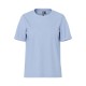 тениска,дамски,тениски,pieces,ria,fold,up,solid,short,sleeve,t,shirt,cashmere,blue,(blue)