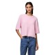 блуза,дамски,пуловери,дамски,плетени,дрехи,pieces,silly,short,sleeve,sweater,roseate,spoonbill,melange,(pink)