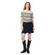 блуза,дамски,пуловери,дамски,плетени,дрехи,yas,lena,short,sleeve,sweater,birch,black,stripes,(beige)